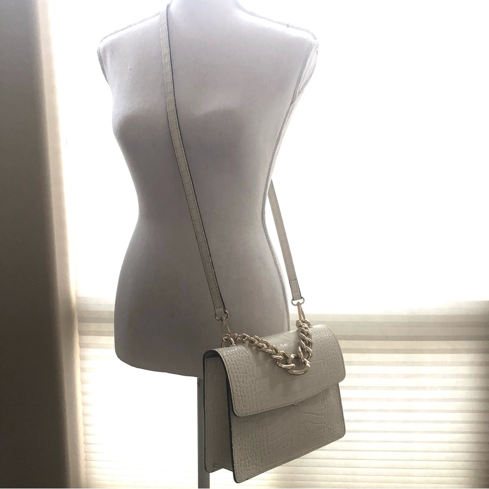 House Of Harlow 1960 Croco Embossed Leather Structured Crossbody/Shoulder Bag - Picture 12 of 14